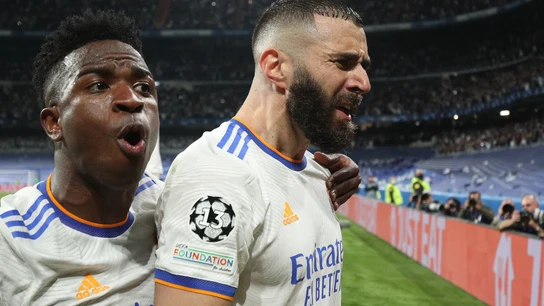 Benzema, con Vinicius Benzema, con Vinicius