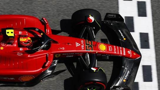 El Ferrari de Carlos Sainz, desde arriba El Ferrari de Carlos Sainz, desde arriba