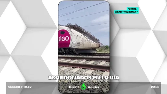 Interrumpida la línea de alta velocidad Madrid - Zaragoza - Barcelona por el desprendimiento de una catenaria Interrumpida la línea de alta velocidad Madrid - Zaragoza - Barcelona por el desprendimiento de una catenaria