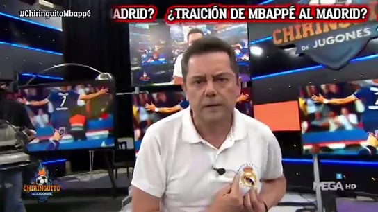 Tomás Roncero estalla en 'El Chiringuito' tras la renovación de Mbappé: "¡No vas a jugar en el Real Madrid nunca, ni pagando!" Tomás Roncero estalla en 'El Chiringuito' tras la renovación de Mbappé: "¡No vas a jugar en el Real Madrid nunca, ni pagando!"