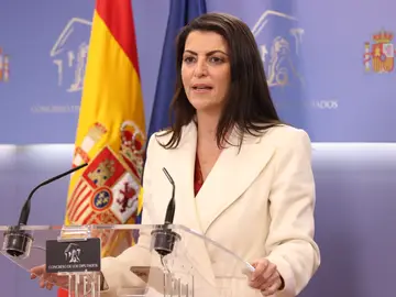 Imagen de archivo de la candidata de Vox a la Junta de Andalucía, Macarena Olona.