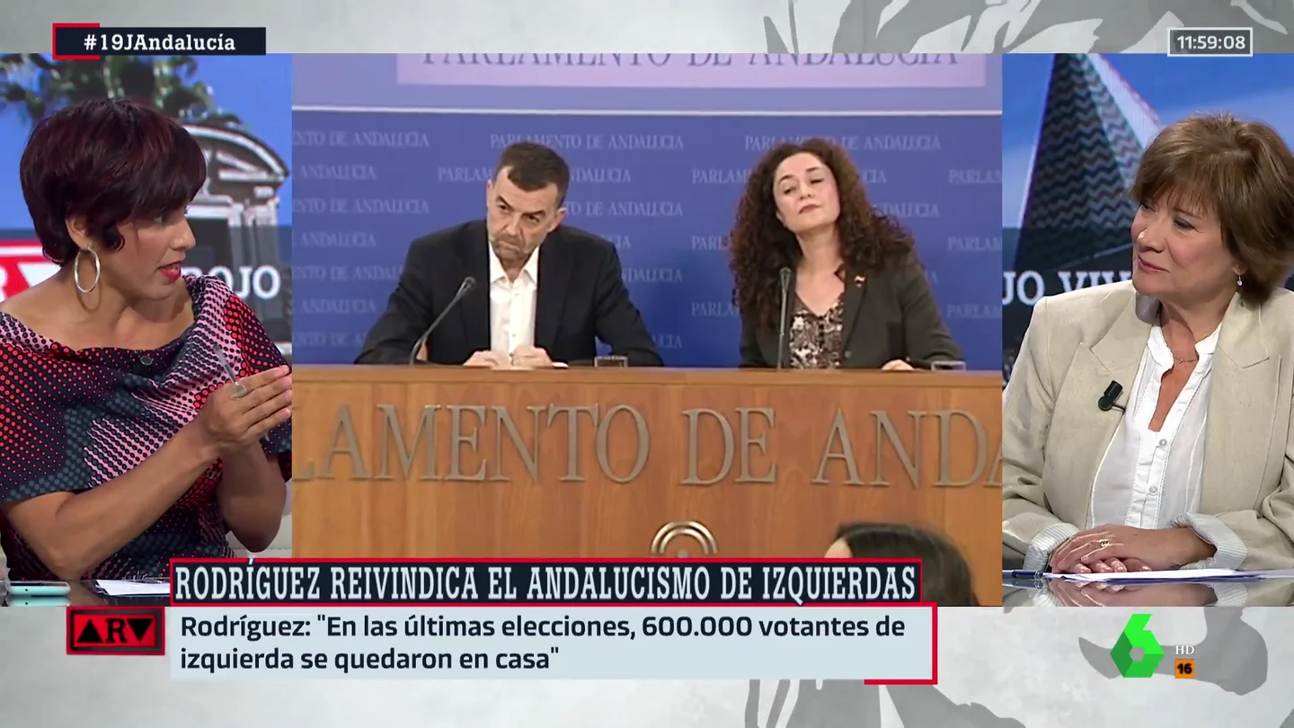 Teresa Rodríguez responde a las críticas por la división de la izquierda en Andalucía: "¿Nos presentamos todos por el PSOE?" Teresa Rodríguez responde a las críticas por la división de la izquierda en Andalucía: "¿Nos presentamos todos por el PSOE?"
