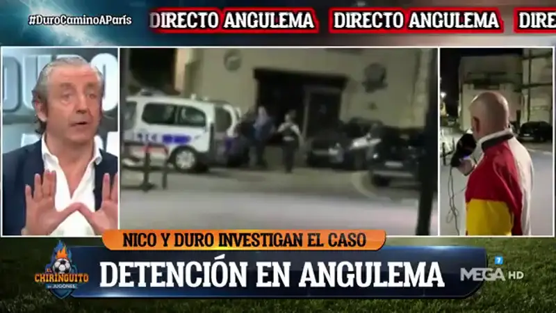 Alfredo Duro, testigo de una detención policial en pleno directo de 'El Chiringuito de Jugones'