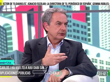 Zapatero, sobre la visita del rey emérito: &quot;Debería tener el máximo respeto a Felipe VI&quot;