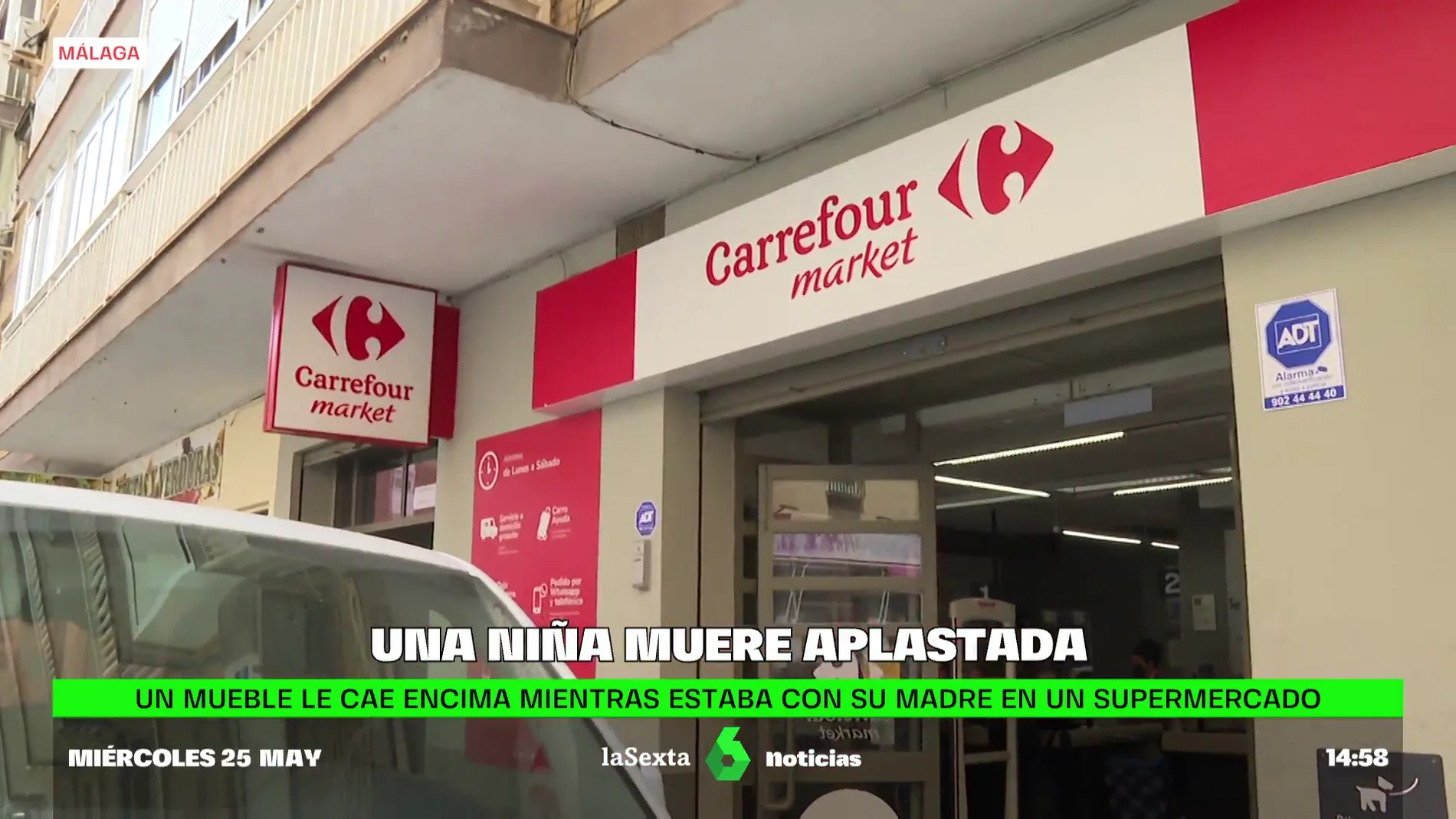 Muere una niña de 3 años al caerle un mueble en un supermercado de Málaga