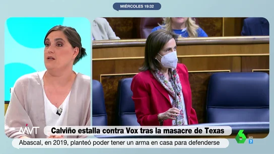 La dura crítica de Loreto Ochando a la postura de Vox sobre las armas: "Es un discurso basado en el miedo" La dura crítica de Loreto Ochando a la postura de Vox sobre las armas: "Es un discurso basado en el miedo"