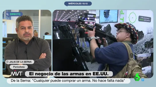Jalis de la Serna explica la filosofía de los defensores de las armas en EEUU: "Dios nos creó, el Colt nos hizo iguales" Jalis de la Serna explica la filosofía de los defensores de las armas en EEUU: "Dios nos creó, el Colt nos hizo iguales"