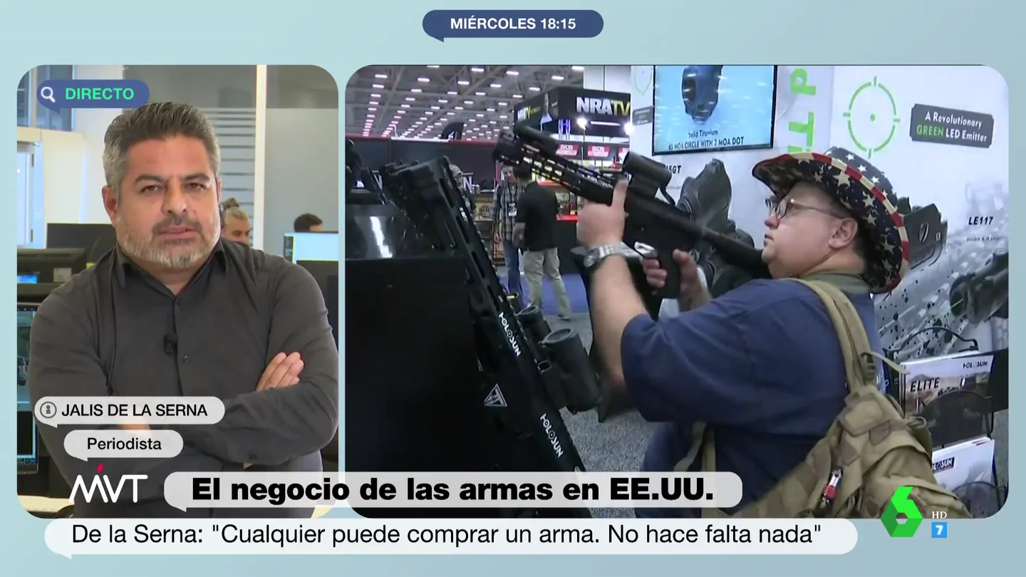 Jalis de la Serna explica la filosofía de los defensores de las armas en EEUU: "Dios nos creó, el Colt nos hizo iguales" Jalis de la Serna explica la filosofía de los defensores de las armas en EEUU: "Dios nos creó, el Colt nos hizo iguales"