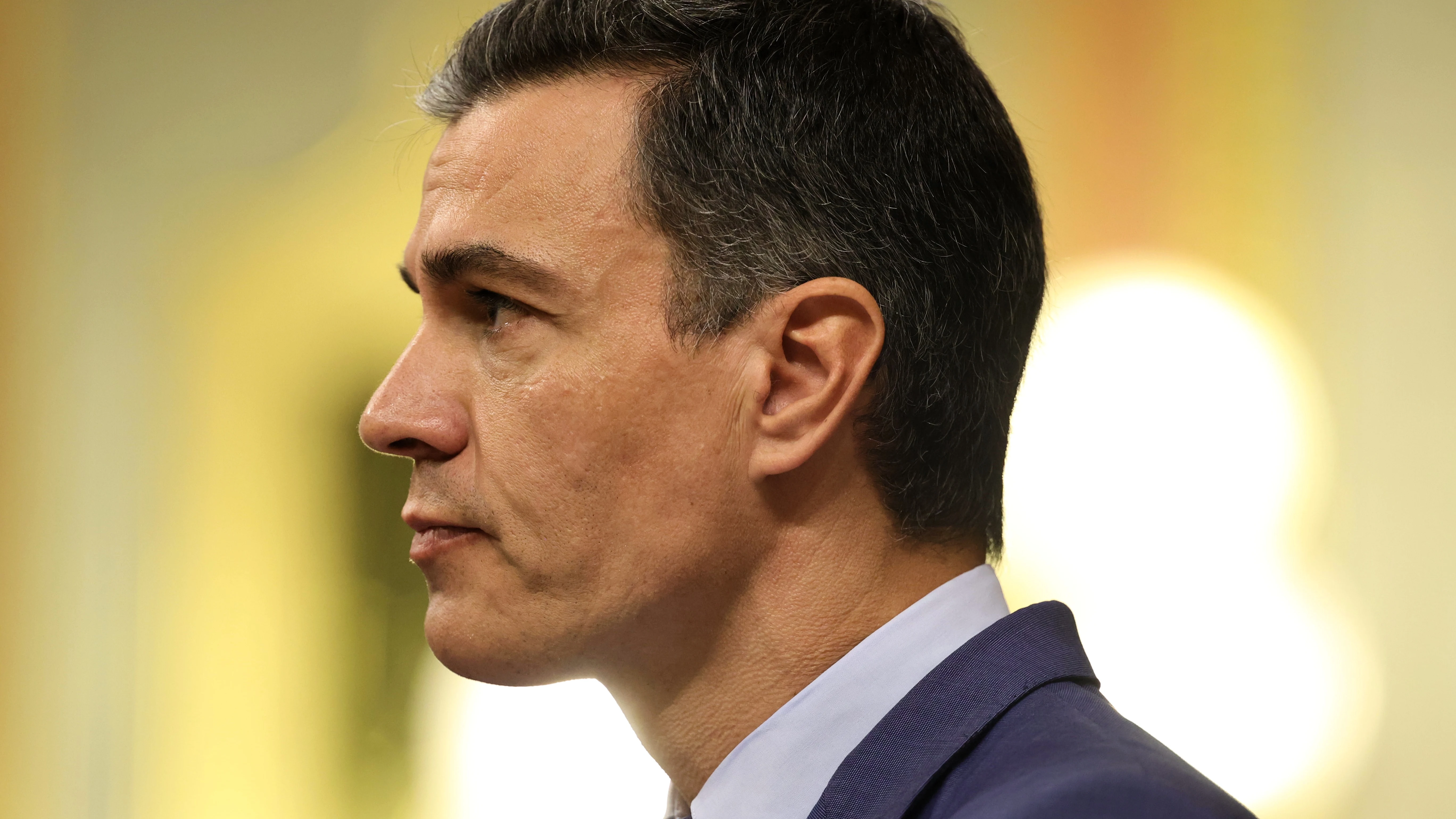 El presidente del Gobierno, Pedro Sánchez, interviene en una sesión plenaria, en el Congreso de los Diputados