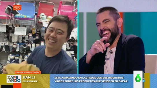 La surrealista entrevista de Jian Li desata las risas de Dani Mateo, Cristina Pedroche, Lorena Castell, Quique Peinado y María Góemz La surrealista entrevista de Jian Li desata las risas de Dani Mateo, Cristina Pedroche, Lorena Castell, Quique Peinado y María Góemz
