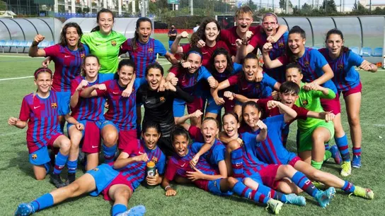 El equipo infantil del Barça femenino El equipo infantil del Barça femenino