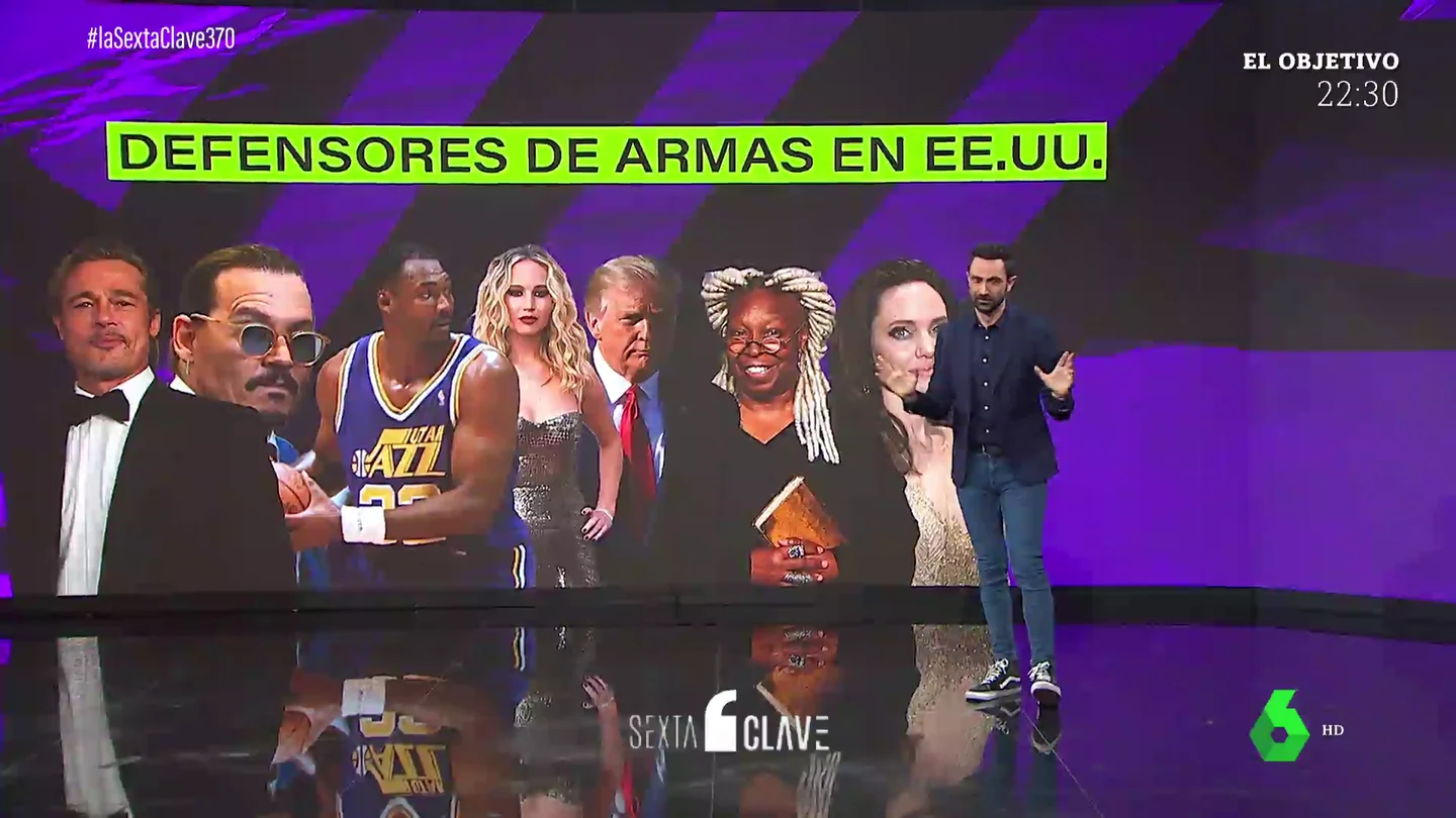 Brad Pitt, Ashton Kutcher, Eva Longoria... estos son los famosos partidarios de las armas en EEUU Un arma en casa