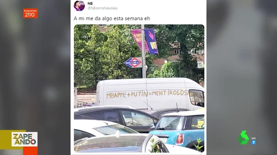 "Mbappé + Putin = Mentirosos": la puntada viral en una furgoneta que resume lo que pasa en Europa "Mbappé + Putin = Mentirosos": la puntada viral en una furgoneta que resume lo que pasa en Europa
