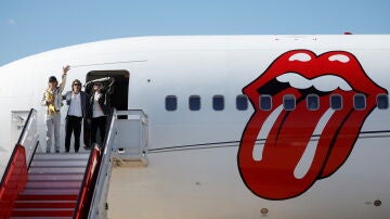 Los Rolling Stones, a su llegada a Madrid