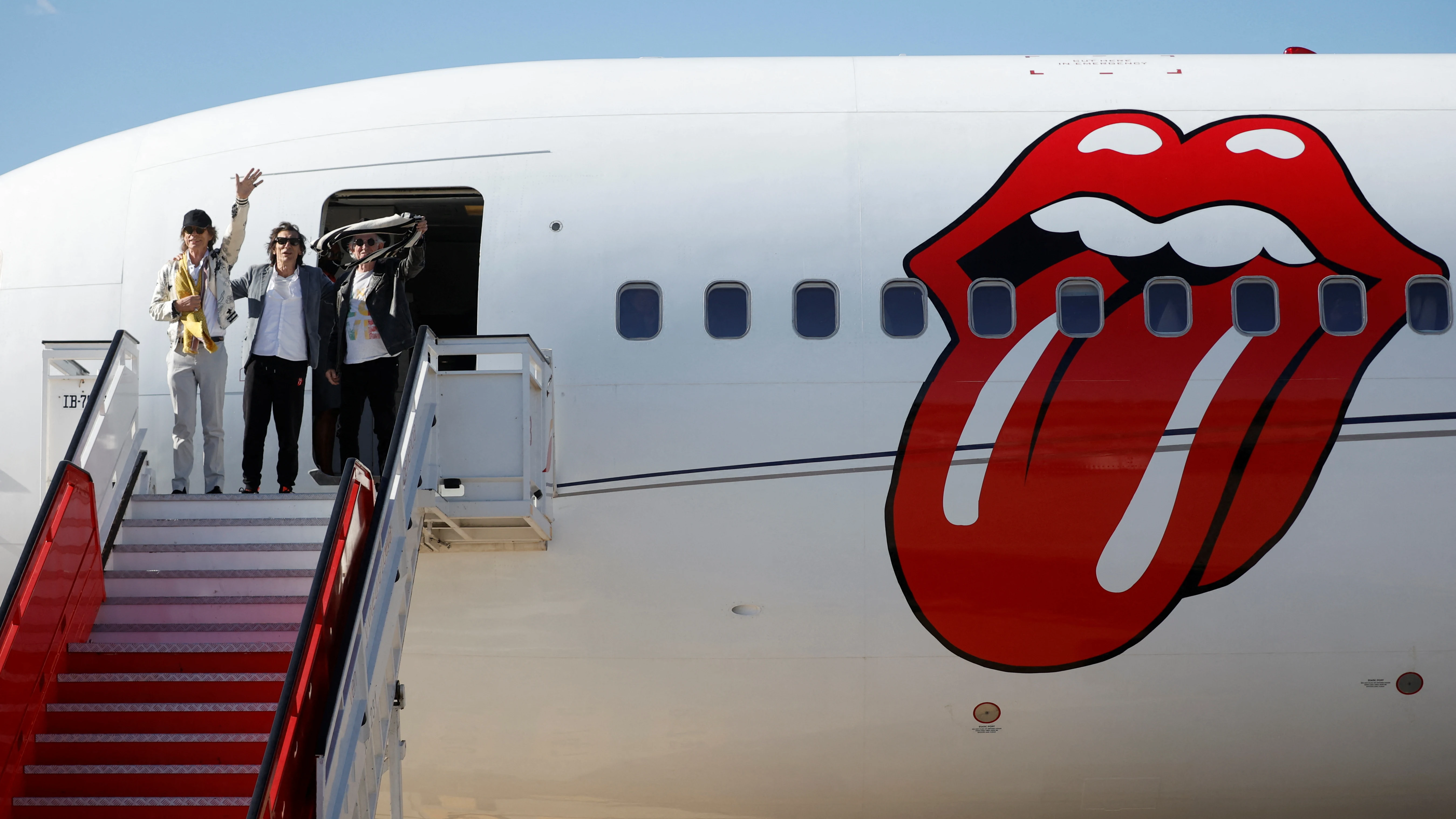 Los Rolling Stones, a su llegada a Madrid