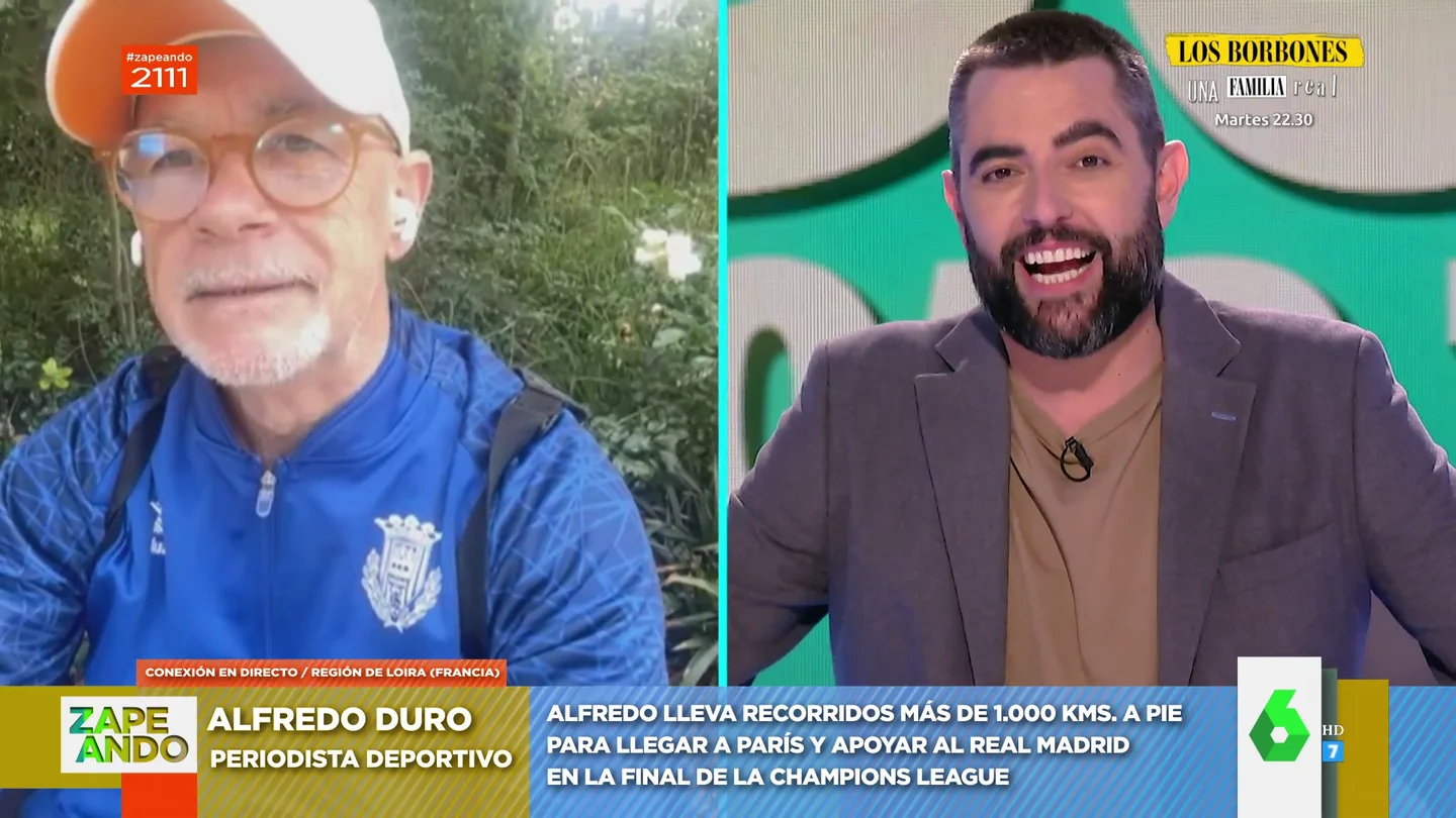Alfredo Duro confiesa el truco que usa para llegar a París en tiempo récord para animar al Madrid en Champions Alfredo Duro confiesa el truco que usa para llegar a París en tiempo récord para animar al Madrid en Champions