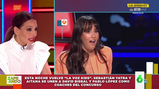 Eva González desvela el estreno de Aitana y Sebastián Yatra en La Voz Kids: "Ella es la ídola de todos los niños y él se los lleva de calle" Eva González desvela el estreno de Aitana y Sebastián Yatra en La Voz Kids: "Ella es la ídola de todos los niños y él se los lleva de calle"
