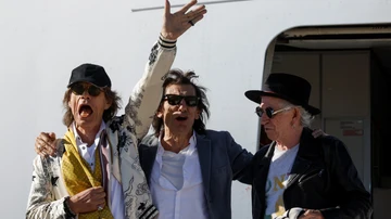 Mick Jagger, Keith Richards y Ron Wood, en Madrid