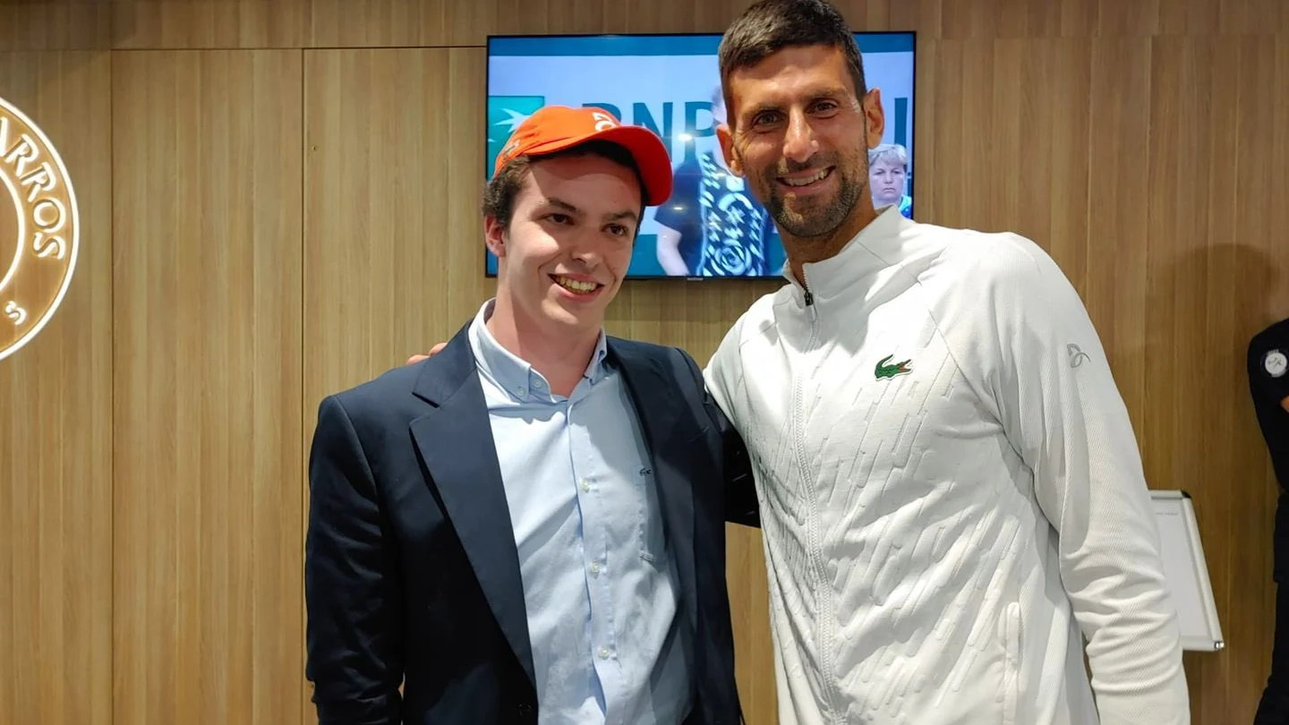 Novak Djokovic y Arthur Delaye