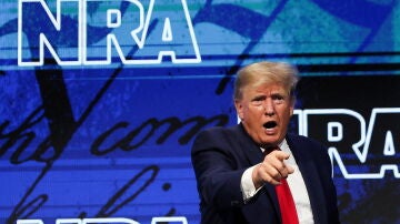 Donald Trump, durante la convención de la asociación nacional del rifle en Houston