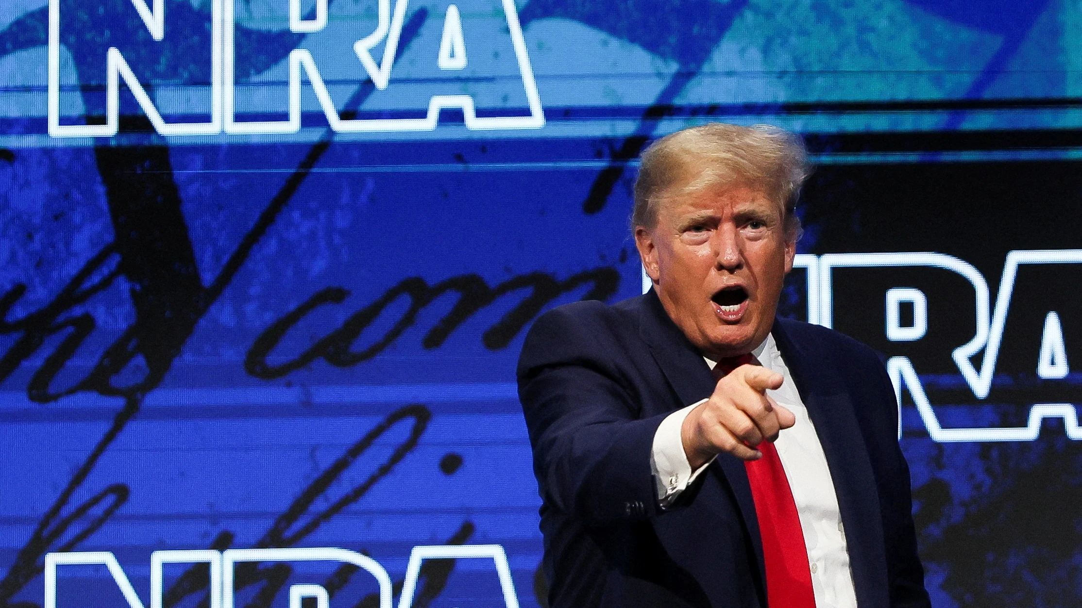 Donald Trump, durante la convención de la asociación nacional del rifle en Houston