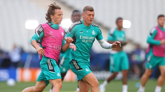 Luka Modric y Toni Kroos Luka Modric y Toni Kroos