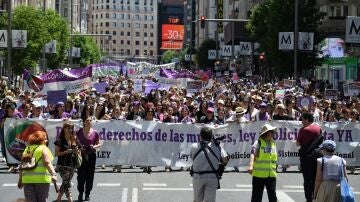 Marcha feminista en Madrid