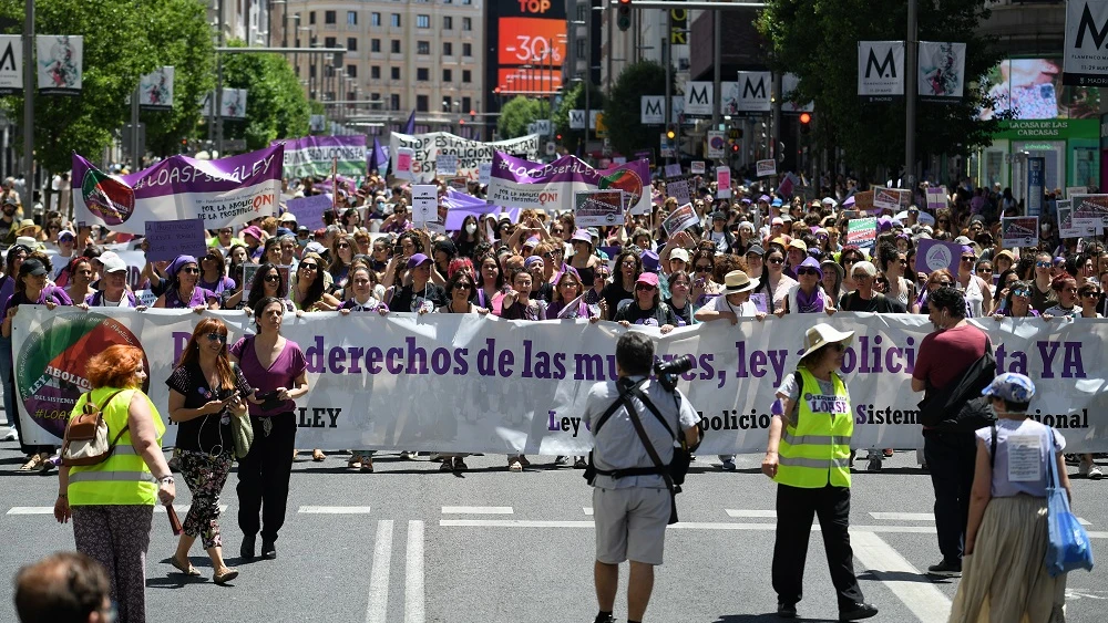 Marcha feminista en Madrid