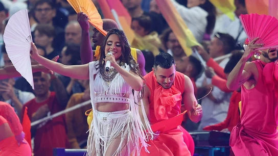 Camila Cabello, en la final de la Champions League Camila Cabello, en la final de la Champions League