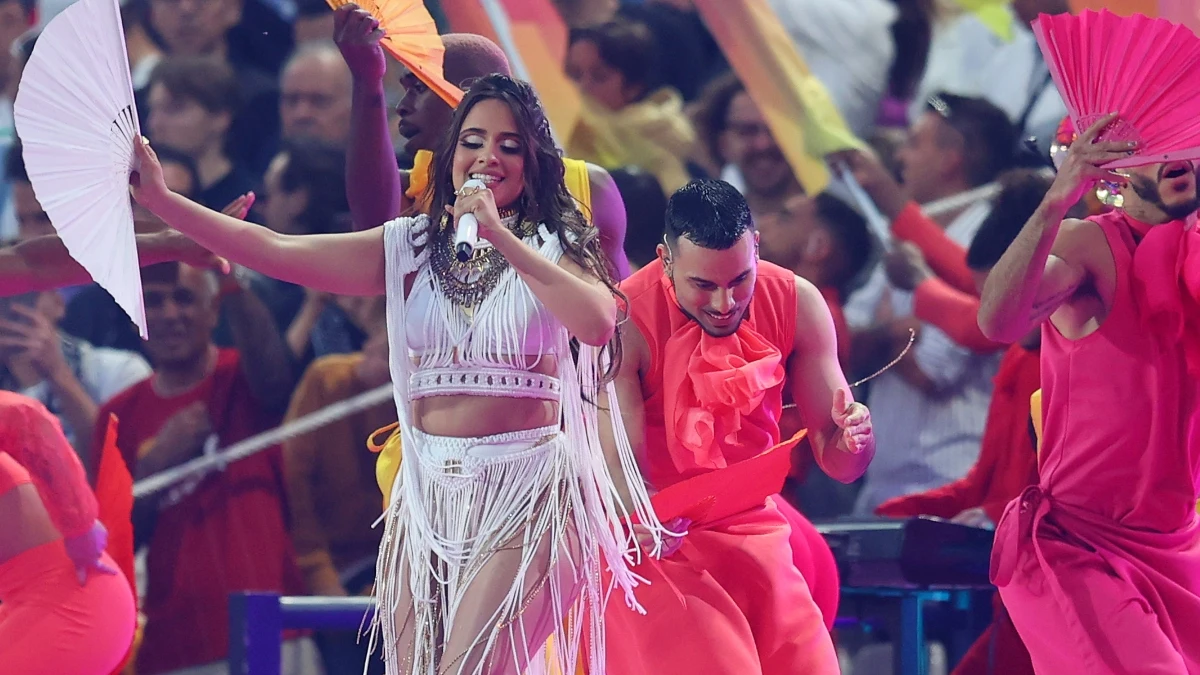 Camila Cabello, en la final de la Champions League