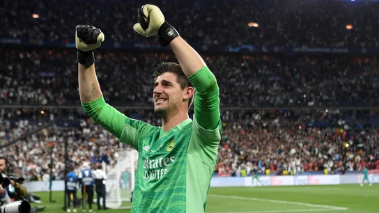Thibaut Courtois celebra la final de la Champions League Thibaut Courtois celebra la final de la Champions League
