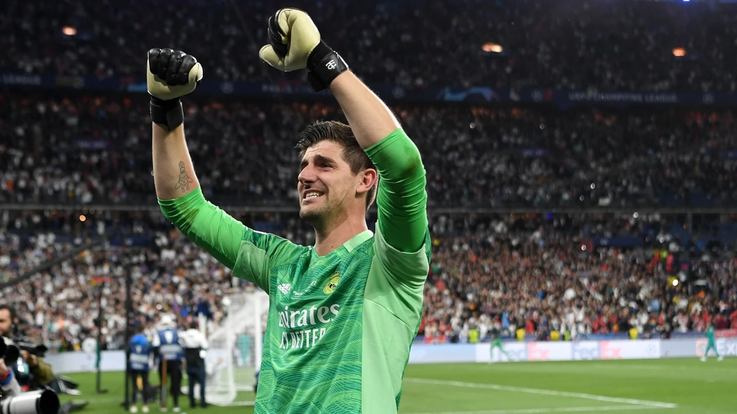 Thibaut Courtois celebra la final de la Champions League Thibaut Courtois celebra la final de la Champions League