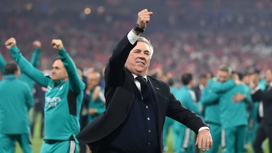 Carlo Ancelotti celebra la 14ª Champions League Carlo Ancelotti celebra la 14ª Champions League