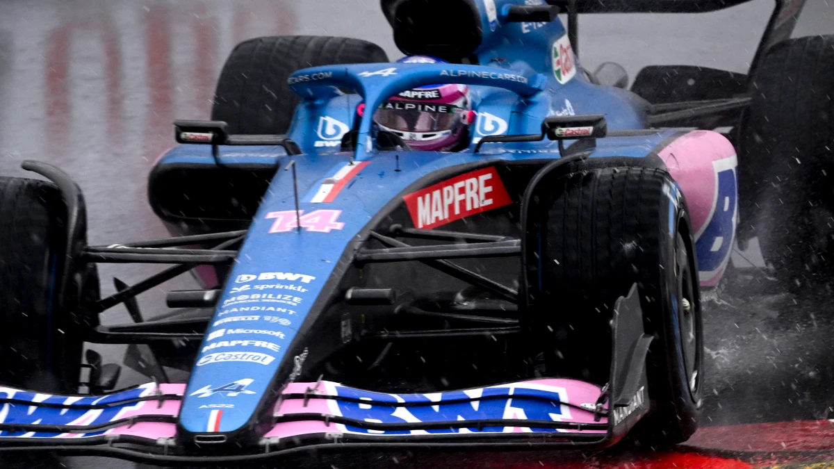 Fernando Alonso, en la lluvia de Mónaco