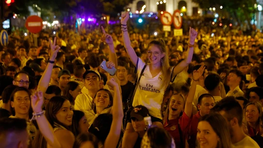 Celebración de la afición del Real Madrid Celebración de la afición del Real Madrid