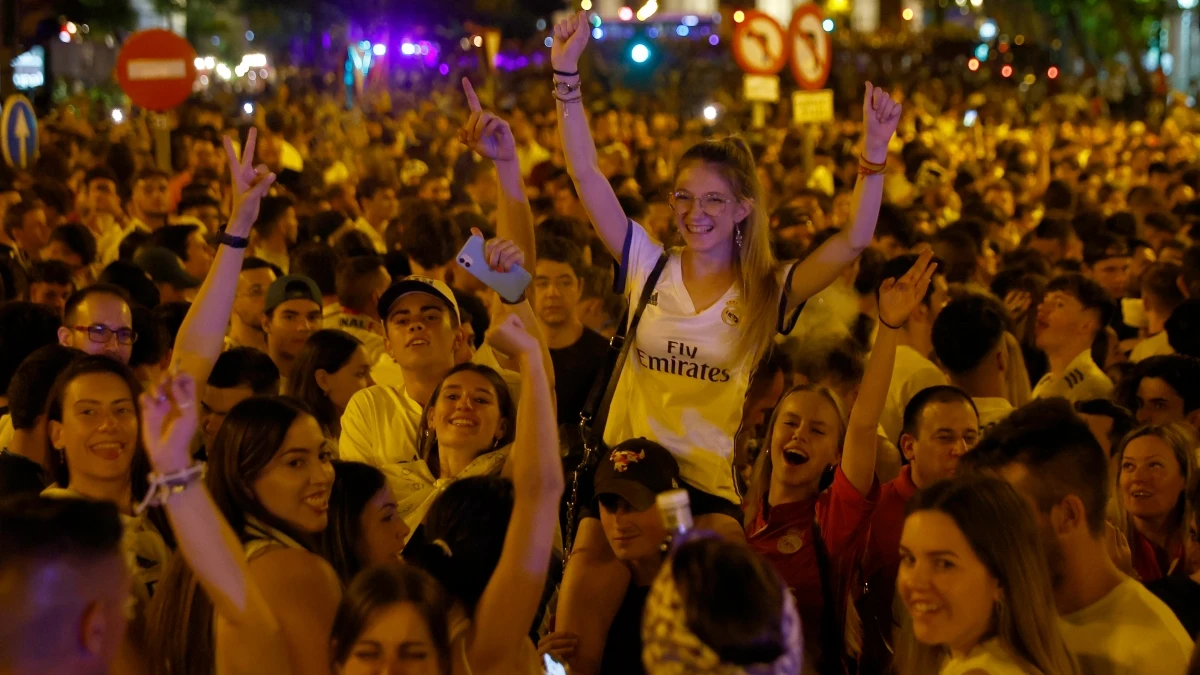 Celebración de la afición del Real Madrid