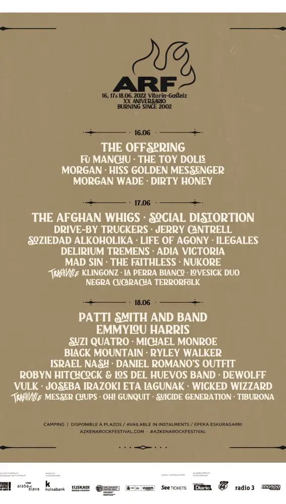 Cartel de la XX Edición del Azkena Rock Festival