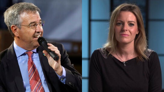 El alcalde de Estepona (izquierda) y Andrea Ropero (derecha)