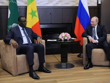 El presidente de turno de la Unión Africana y Putin