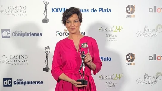 Cristina Villanueva con la Antena de Plata Cristina Villanueva con la Antena de Plata