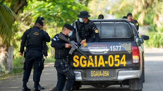 Imagen de archivo de la Policía en Guatemala Imagen de archivo de la Policía en Guatemala