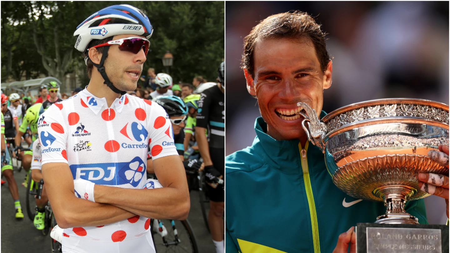Thibaut Pinot y Rafa Nadal Thibaut Pinot y Rafa Nadal