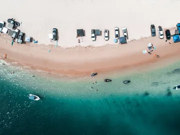 Playa con coches Playa con coches