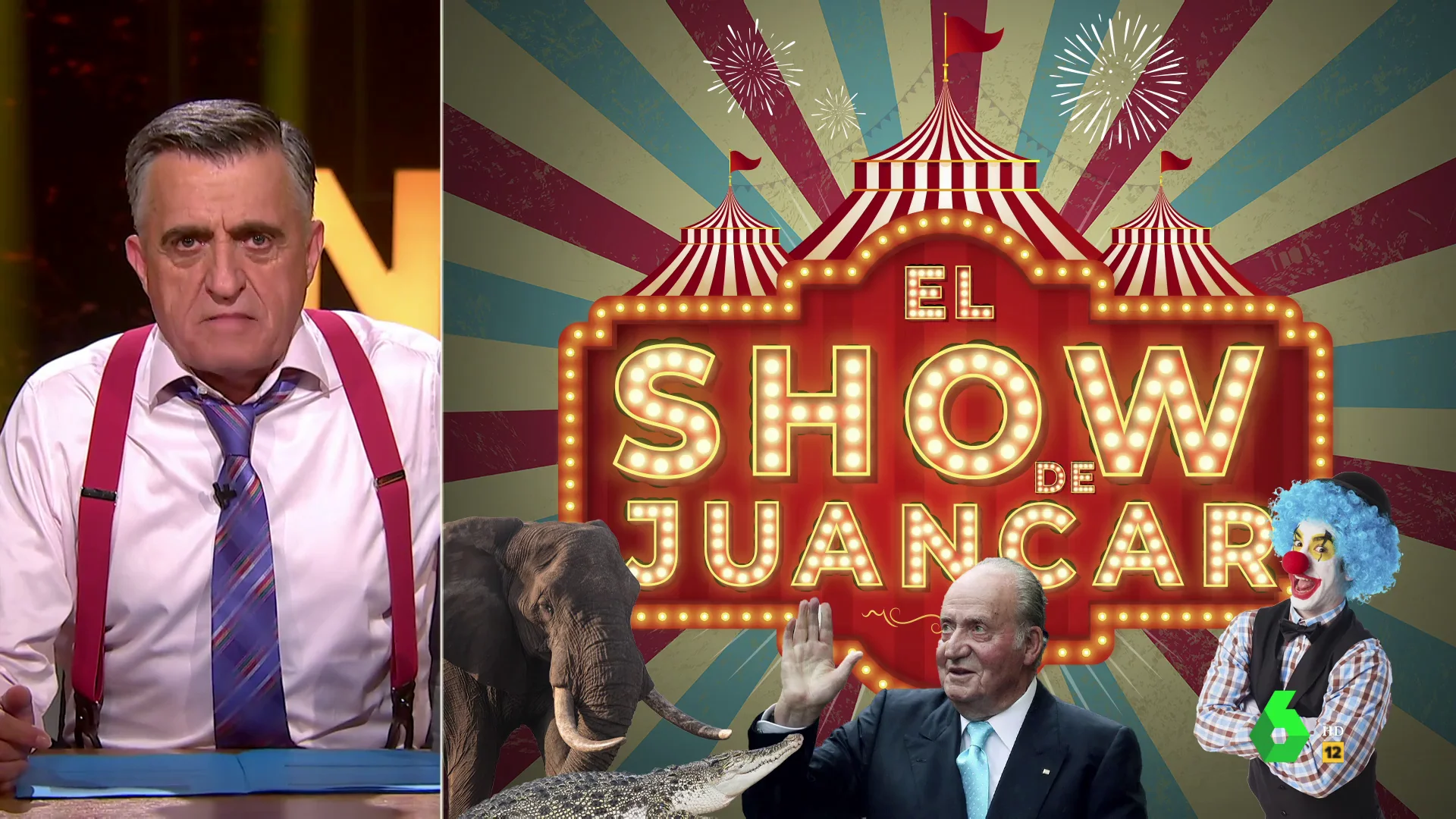 Wyoming presenta 'El show de Juancar': "Un evento con trucos de magia, como el que hizo doña Sofía para librarse de abrazarle"