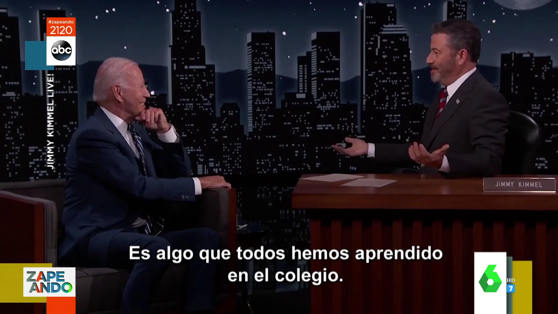 "Llamo a Trump": la inesperada respuesta de Joe Biden cuando Jimmy Kimmel le pregunta sobre documentos confidenciales