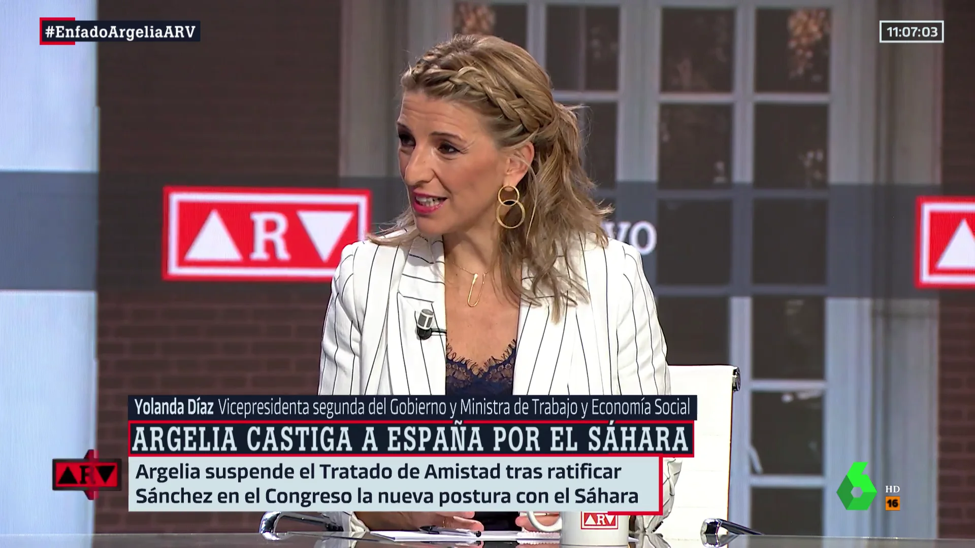 Yolanda Díaz, en ARV