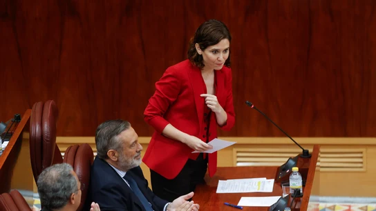 Isabel Díaz Ayuso, durante una intervención en el pleno de la Asamblea Isabel Díaz Ayuso, durante una intervención en el pleno de la Asamblea