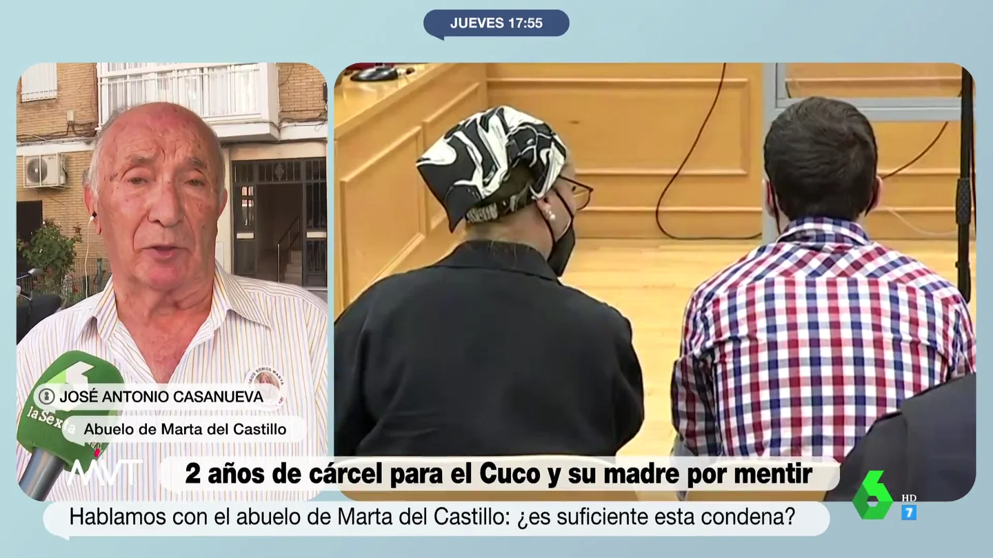 El abuelo de Marta del Castillo lamenta que Carcaño y El Cuco no hayan tenido un careo: "El pastor de la manada se salió con la suya" El abuelo de Marta del Castillo lamenta que Carcaño y El Cuco no hayan tenido un careo: "El pastor de la manada se salió con la suya"