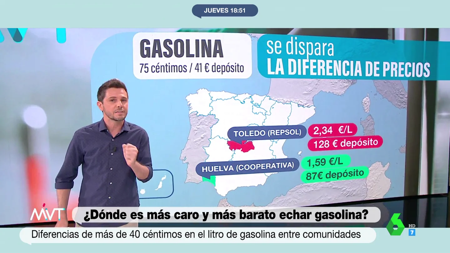 ¿Dónde es más caro y más barato echar gasolina en España? ¿Dónde es más caro y más barato echar gasolina en España?