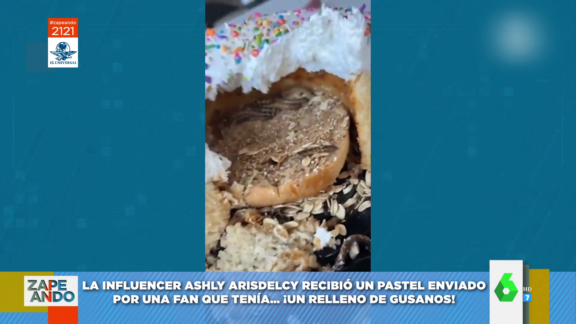 La sorpresa viral de una influencer por su cumpleaños cuando recibe una  tarta de una fan ¡rellena de gusanos!